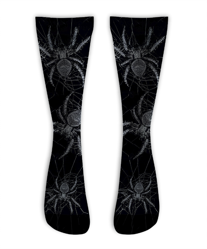 Meia  Cano Alto - Aranha Black