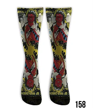 Meia  Cano Alto - ACDC Devil