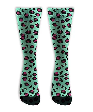 Meia  Cano Alto - Animal Print Onça Tiffany