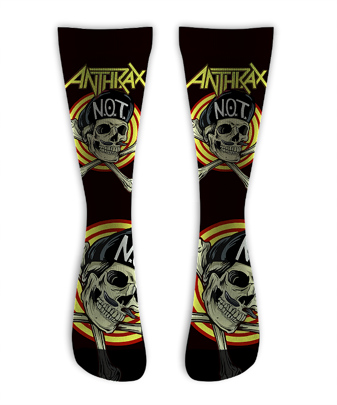 Meia  Cano Alto - Antrhax Bones