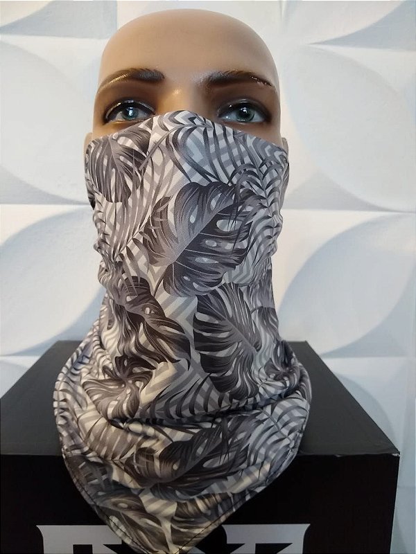 Bandana Folhagem Cinza