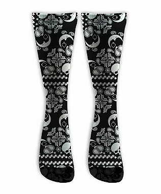 Meia  Cano Alto - Chicana Bandana Black