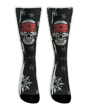 Meia  Cano Alto - Chicana Black