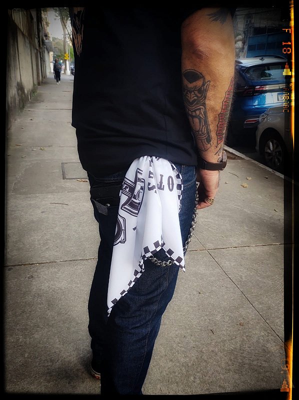 Bandana Quadrada Motorcycles White 1974